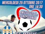 Akragas, si ritorna in casa, ma per beneficenza
