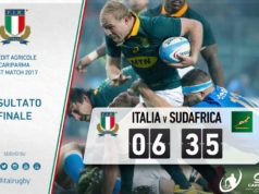 Rugby. L’orgoglio non basta. Il Sud Africa batte l’Italia 35-6. Ma che forza Giovanni Licata !!!
