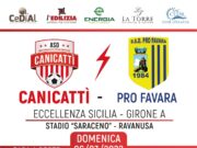 Canicattì – Pro Favara, si gioca a porte chiuse