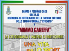 Prof. Mimmo Gareffa, tutto pronto per l’intitolazione della Tribuna Centrale dell’Esseneto