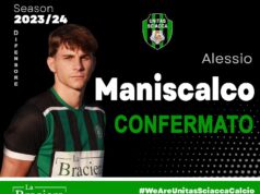 Unitas Sciacca, riconfermato Alessio Maniscalco