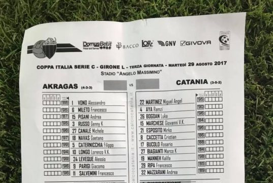 Catania – Akragas: 6 – 0. Debacle biancazzurra