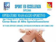 Corso per il conseguimento del titolo di Operatore Massaggio Sportivo,