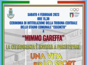 Prof. Mimmo Gareffa, tutto pronto per l’intitolazione della Tribuna Centrale dell’Esseneto