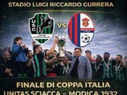 Unitas Sciacca – Modica, si gioca la finalissima di Coppa Italia