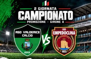 Promozione Girone A: Sconfitta amara per l’Empedoclina: il Valderice la ribalta e si impone per 2-1